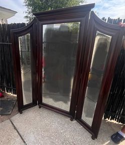 Full Length Mid century Tri-fold Mirror