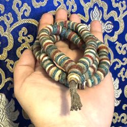 Vintage  ethnic Tibetan 108 yak bone rosary mala for prayer,meditation and yoga 24”inch long