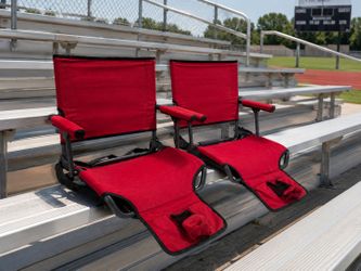 Red Folding Stadium Bleacher Seats – Set of 2