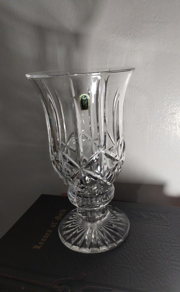 SUDETY CRYSTAL VASE 10"×5.5"