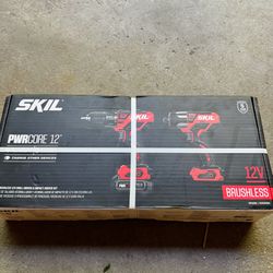 SKIL PWRCORE 12 Brushless 12V Drill Driver & Impact Driver Kit