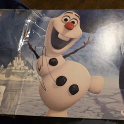 Disney Frozen Olaf Foamboard Signed 11×14 Print Josh Gad