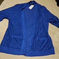 Women's Pointelle Cardigan- Torrid Size 1 (14/16)