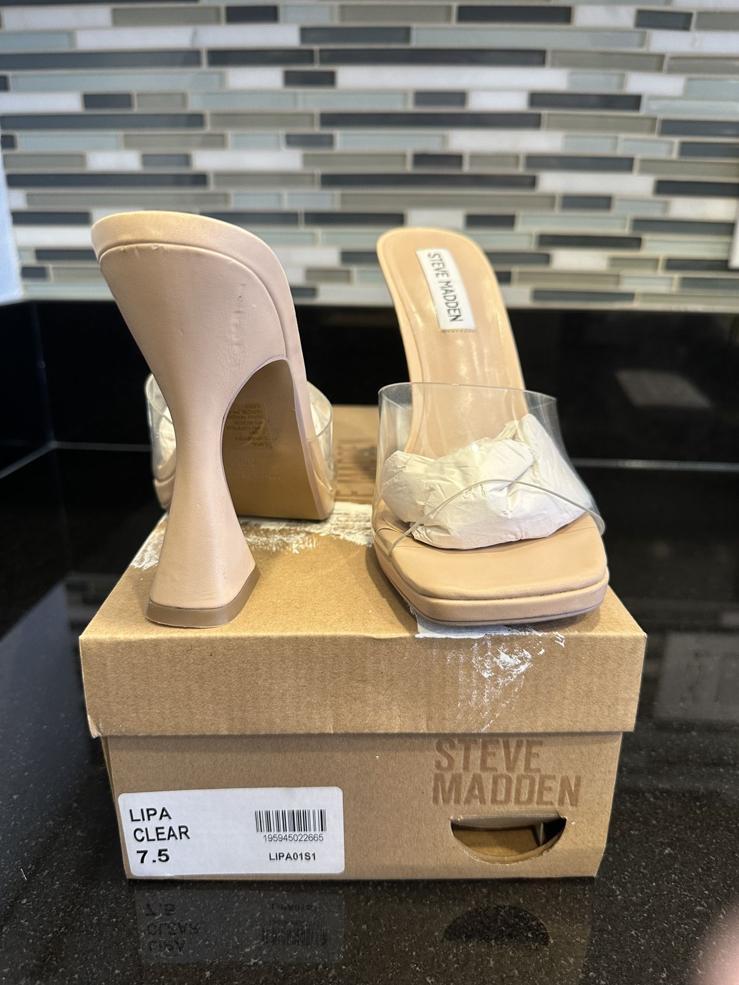 Steven Madden Heels Clear lipa 7.5 