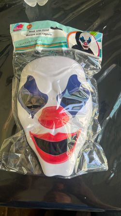 Clown Mask with Hood Halloween Costume