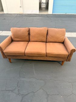Suede couch 3 seater sofa FREE LOCAL DROP OFF
