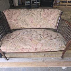 Antique Parlor Set Including A Settee And Chair