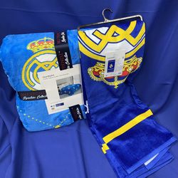 Real Madrid Blanket & Beach Towel/ Cobija Y Toalla De Real Madrid