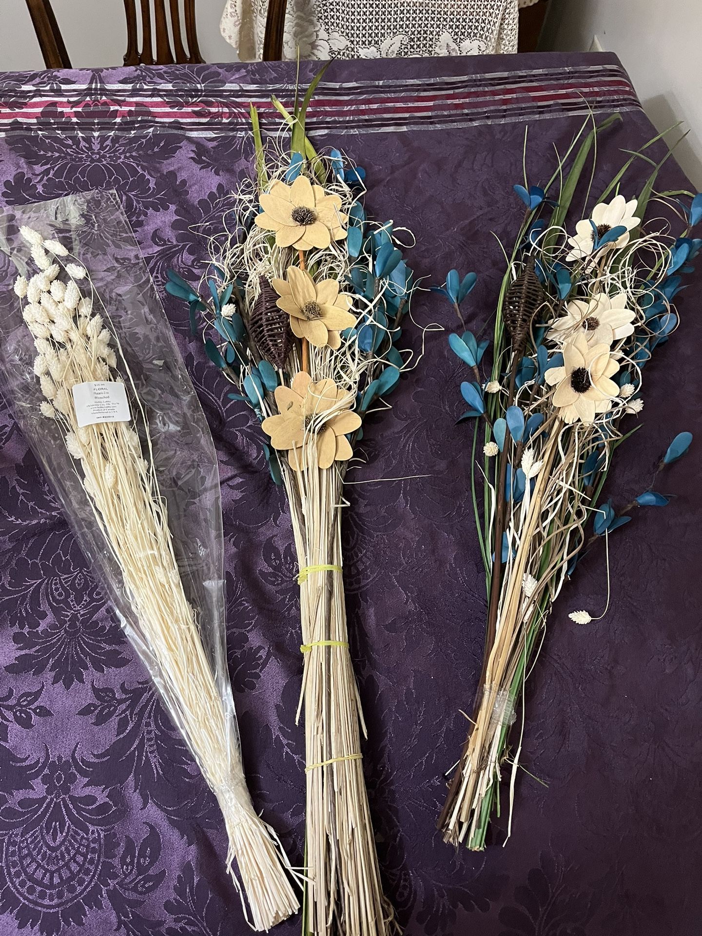 Set Of 3 Flower Bunches
