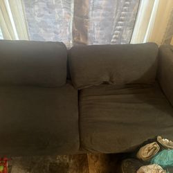 Gray Partial Sectional Couch