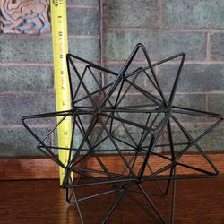 Geometric Wire Star Art Object 