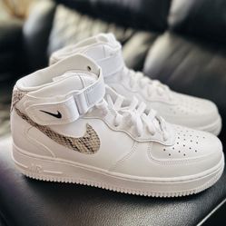 Women Air Force 1 'Mid 'Snakeskin Swoosh' Size 9 