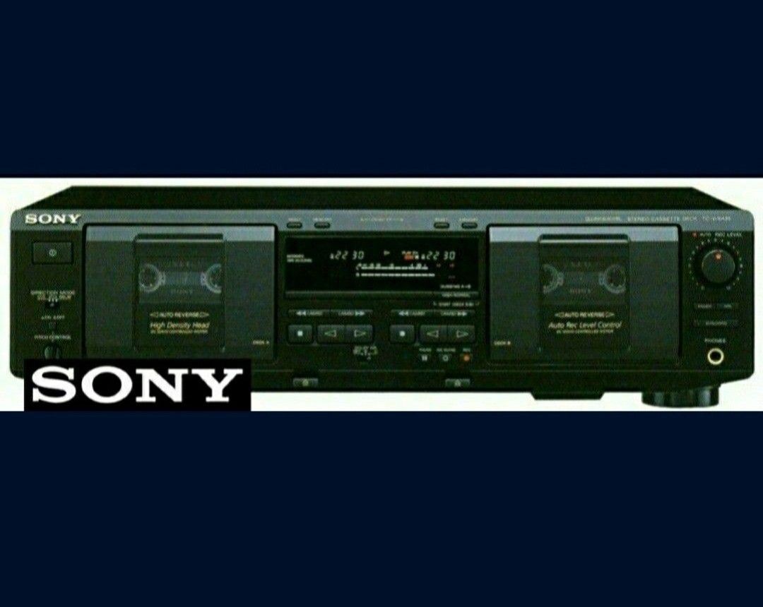FOR REPAIR- Sony TC-WE435 Stereo Dual Cassette Deck Tape Player Recorder Dolby B/C/HX-Pro Nice!