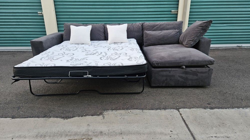 FREE DELIVERY!!! West Elm "Harmony" 2pc Sleeper Sectional / Storage Chaise ($7K Retail...70%+ OFF!!)