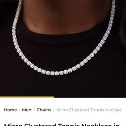 GLD White Gold Micro Cluster Chain 20”