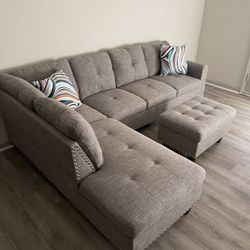 L Shaped Sectional Couch With Ottoman