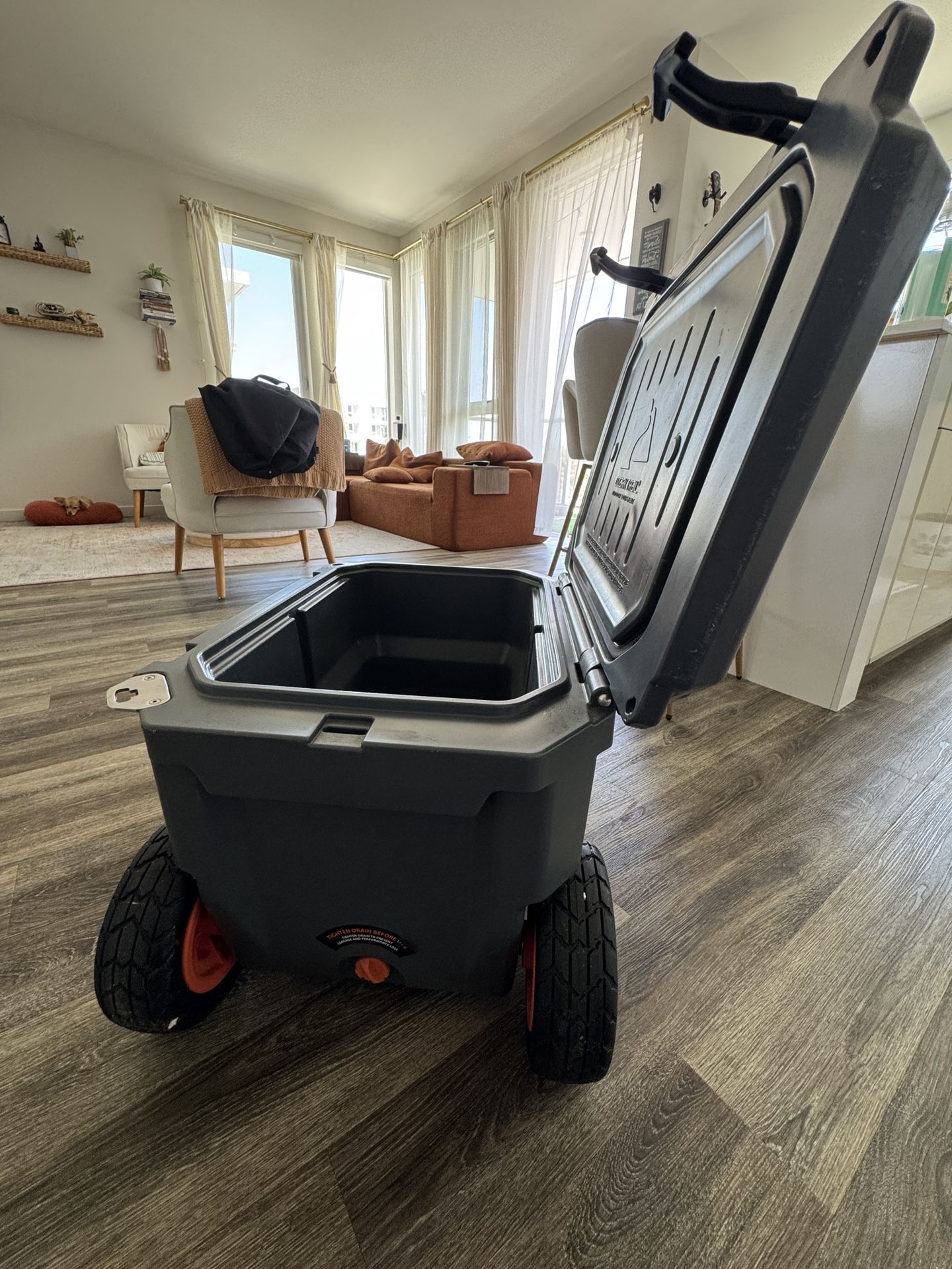 Ozark Trail 45 Quart High Performance Rolling Roto-Molded Cooler with Microban®, Greystone