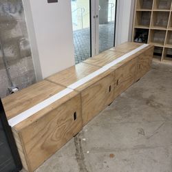 Set of wooden plyometric boxes