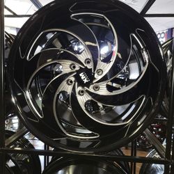 22"x9.5 6x139.7 WHEELS GLOSS BLACK TIRES 285/45-22 High Performance Cadillac Chevy GMC DODGE RAM TOYOTA 6-LUG