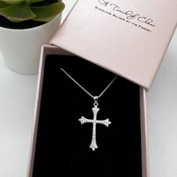 925 Silver Cross With Chain 