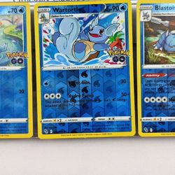 Squirtle, Wartortle, Blastoise Full Evolution Set