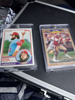 Bruce Sutter & Steve Young Vintage Trading Cards