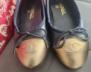 Ballerina Leather Blue Flats 