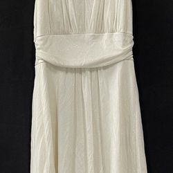 Womens White Glitter Polyester Dress Size 10 