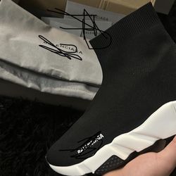 $160 Designer Speed Black Sock Runner