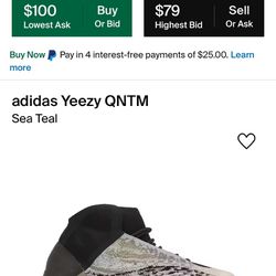 Adidas Yeezy QNTM Men’s Size 10