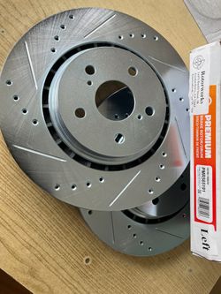 Lexus NX250 22-23-24-25 Front Drill Slot Rotors Ceramic Brake Pads