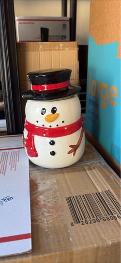 Ceramic Snowman Cookie Jar