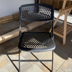 Hdx black plastic seat outdoor safe folding chair hot sale