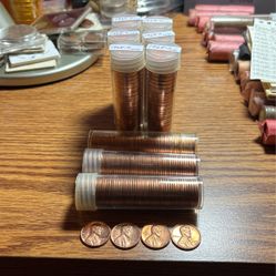 Full Rolls Of Uncirculated 1968-S Lincoln Pennies