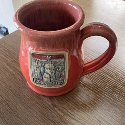 Deneen Pottery Drip Orange / Rust Color Coffee Mug Bryce Canyon National Park Utah USA
