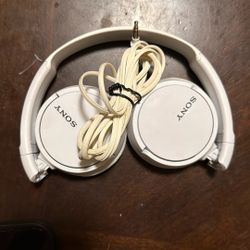 Sony White Headphones 