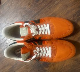 Armani Exchange Orange Low-Top Sneakers