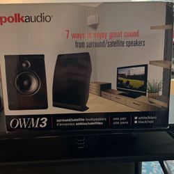 Polk Audio OWM3 Wall and Bookshelf Speakers | The Most High-Performance Versatile Loudspeaker | Paintable Grilles (Pair, White)
