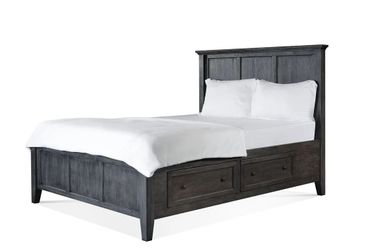 New Traditions King Storage Bed - Gray