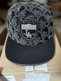 LA Dodgers Red X Jacket 24K White Rose Gold Button Soutache Fitted Hat Cap