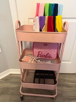 Rolling cart and accessories.