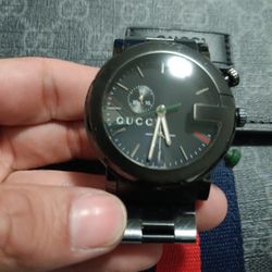 Gucci G CHRONO Pvd Guilloche Dial Men's Watch Ya101331