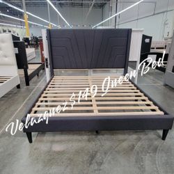 ✅️✅️Upholstered Queen Platform Bed(Mattress Not Included)✅️✅️✅️