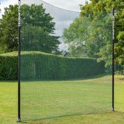 STOP THAT BALL™ - BALL STOP NET & POSTS [10/12/16FT HIGH]