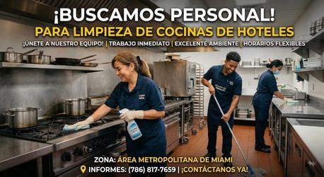 Se busca empleado para trabajar en limpiezas de cocinas