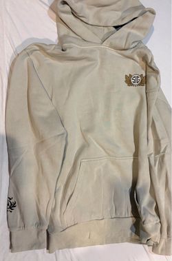 Sig Sauer Hoodie Men's Large Cream Skull Design on Back