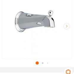 Decorative Metal Diverter Tub Spout in Chrome
