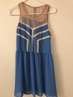 Lush Blue Sleeveless Dress