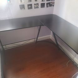 Black Corner Computer Desk 