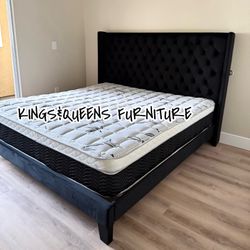 NEW KING BED FRAME WITH MATTRESS 